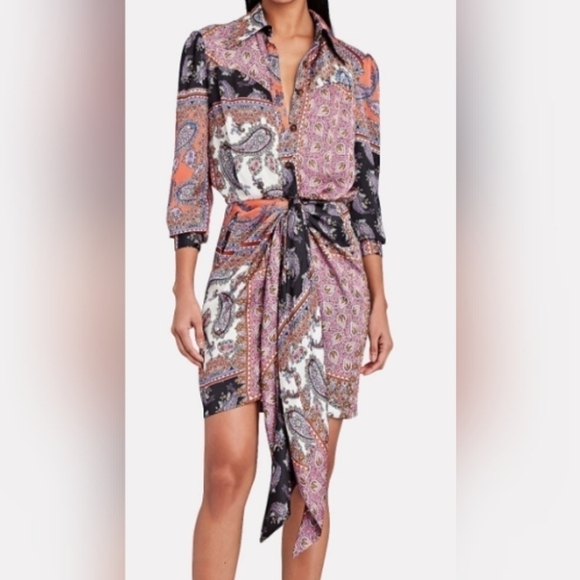 𝅺petersyn Agnes Paisley Print Shirt Dress NWT - Picture 4 of 14